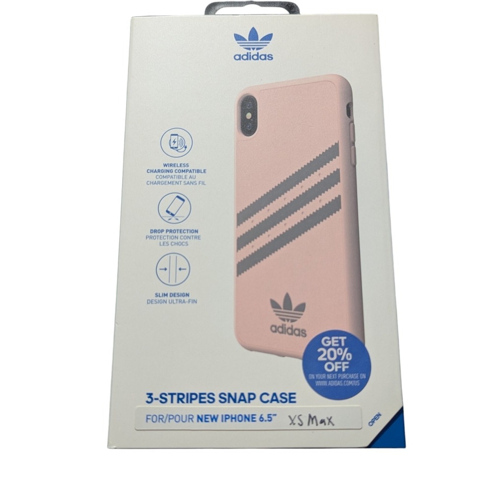 F1. Adidas 3- Stripes Snap Series Case For iPhone XS Max "6.5"" - Pink/Gray